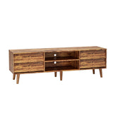63 Inch TV Stand Features Vintage-style and Bevel Design, TV Stand with Drawers, Entertainment W578P193297