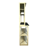 39.37" White and Black color 5-Tier Bakers Rack for Kitchen with Storage, Coffee Bar, Kitchen W1412P230435