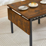 Folding Dining Table, 1.2 inches thick table top, for Dining Room,iving Room, Rustic Brown, 63.2'' W1162104704