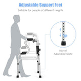 Heavy-Duty Rolling Walker , 2 Modes, 1-Click Fold 08344865