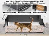 STAINLESS STEEL CAT LITTER BOX BIG SIZE WITHOUT COVER W1612P461526