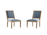 French Country Dining Chairs Elegant Cane Backrest & Upholstered Seats with Fluted Legs N767P263677D