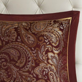12 Piece Comforter Set with Cotton Bed Sheets Red Queen B035128826