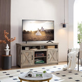 Farmhouse Barn door TV Media Stand Modern Entertainment Console for TV Up to 65" with Open and W2275P149121