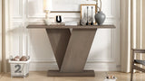 Mirod Console Table with Natural Wood Veneer,V-Base Design for Classic Versatility ,Perfect for N760P237962N