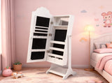White, heart-patterned, MDF spray-painted, 1-door, 1-shelf children's 41269529