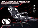 Video Game Chairs for Adults, PU Leather Gaming Chair with Footrest, 360&degSwivel Adjustable Lumbar 79821020