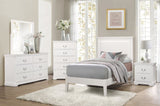 ZNTS Classic Traditional 1pc Wooden Chest of 5 Drawers White Finish Bedroom Furniture B011P233290