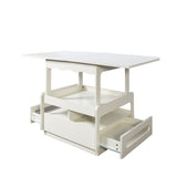 3 in 1 deformed Coffee Tables with Storage Cabinet for Living, Coffee Table with for Dining W331P280668