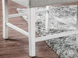 Set of 2 Fabric Counter Height Chair in Antique White and Light Gray B016P156453