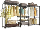 Wire Garment Rack Heavy Duty Clothes RackCloset Organizer Metal Garment Rack Portable Clothes 09771195