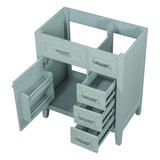 30" Bathroom Vanity without Sink, Cabinet Base Only, Bathroom Cabinet with Drawers, Solid Frame and WF321000AAF