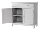 Gray particleboard with melamine veneer, 60*30*80cm, double doors, single drawer, bathroom vanity 21850169