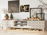 Modern Mid-Century Media Console with 4 Drawers and Cable Management, TV Console Table for TVs up to W757P305595