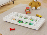 The 2 in 1 Rollaway Play Table and Toy Organizer Compatible with Lego Suitable for Storing Under Bed W282P182322
