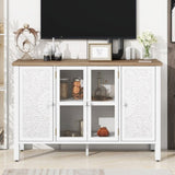 U-Can 47.2'' Retro TV Stand for TVs up to 43 Inches, Entertainment Center Media Console Cabinet with N724P233371K