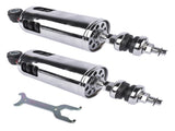 2Pcs Rear Suspension Shocks Adjustable Chrome Fits for Harley Softail Fatboy 2000-2017 19516846