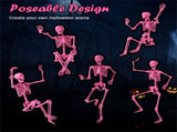 5.5 FT Pink Halloween Skeleton Decor - No Assembly Needed, Integrated Hanging Rope, Playful-Spooky 65148818