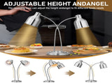 US Standard HT-222 110V 500W Commercial Food Heating Lamp, Silver Stainless Steel Vertical Electric 67509702