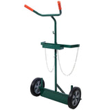 440lbs capacity Cylinder Cart,WELDING CYLINDER HAND TRUCK,Large Dual Oxygen Tank Cart Dolly With W465P175687