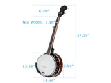Top Grade Exquisite Professional Wood Metal 5-string Banjo White & Wood Color 76375310