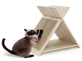 Multi-Functional Cat Scratcher - 18.5"x12"x21", Scratching Surface, Tunnel & Wooden Lounge 22813300