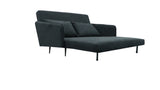 Lawson 61"W Black Fabric Convertible Loveseat Sleeper with Pillows B061P264639