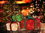 Box ABS Plastic Frame LED60 Light Warm White Light Three-Piece Set Onion Cloth Christmas Gift Box 14415793