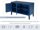 Adjustable Shelf Storage Sideboard with 3 Retro Metal Handles and 4 Pinewood Legs, for N711P261460C