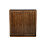 Mid Century Sideboard with 2 Sliding Door & Solid Wood Decorative Strips, Storage Cabinet for Living W1801P195658