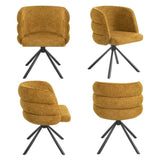 270&deg Swivel Home Office Desk Chairs Set of 2,Modern Dining Chairs, Upholstered Bedroom Chairs W757P281147