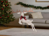5FT Lighted Jumping Reindeer Christmas Decorations, Pre-lit Holiday Decor with 100 Warm White LED 41630583