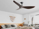 Modern 52 Inch Indoor Ceiling Fan No Light With 6 Speed Remote Control 3 ABS Blade Reversible DC W934P207799