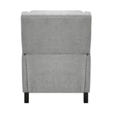 Modern Home Furniture Reclining Chair 1pc Gray Textured Fabric Upholstered Nailhead Trim Solid Wood B011P190689
