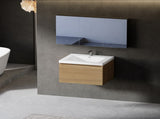 24'' Floating Bathroom Vanity with Sink, Wall-Mounted Striped Storage Cabinet with Soft-Close Drawer W1573P265193