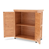 Potting Bench with Storage Cabinet and Metal Table Top for Outdoor Patio,Outdoor Work Station Table 63560690