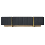 ON-TREND Luxury Fluted TV Stand for TVs Up to 80'', Modern Entertainment Center with Storage WF531671AAB