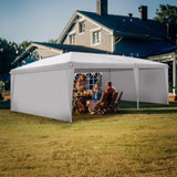 ZNTS 3 x 6m Four Windows Practical Waterproof Folding Tent White 41761563