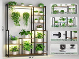 Large Stand Indoor with Grow Light, 71 Inches Tall Shelf, 8 Tiered Heavy-Duty Metal W3101P314627