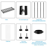 3 Tier Wire Shelving Unit, 1050 LBS NSF Height Adjustable Metal Garage Shelves, Heavy Duty W155091053