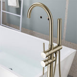 Floor Mount Bathtub Faucet Freestanding Tub Filler Brushed Gold Standing High Flow Shower Faucets 59626582