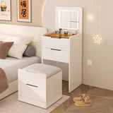 3-in-1 dressing table with flip mirror and light, small dressing table set with visible glass 58566032