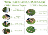 3ft x 32ft Artificial Turf 0.6" Mat with Drainage Holes. Fake Grass with Rubber Backing, 52604184