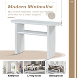 ZNTS TREXM Elegant Minimalist Console Table with Rounded Edges and Sturdy Shelf Design for Entryway, N715P195554K