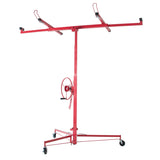 ZNTS Drywall Panel Lifter Drywall Panel hoist Jack Lifter Jack Rolling Caster Panel Hoist 11ft red W167683066