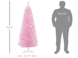 6 foot pink Christmas tree with bracket 49557255