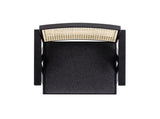 Milan 25.5" Modern Resin Webbing Back Bar Stool with Arms, Set of 3, Ebony Black Boucle B2719P238391