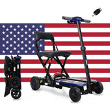 SOLAX 4-Wheel Remote Folding Mobility Scooter for Adults and Seniors, super lightweight and compact GL-W2923P220473