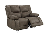 Harumi Gray Fabric Power Motion Loveseat W/USB B2726P343796