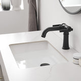 ZNTS Industrial Pipe-Style Bathroom Faucet Black 2-Handle Vanity Mixer Tap Pop-Up Drain Included W1920P254901